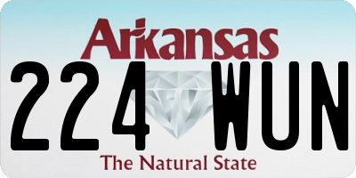 AR license plate 224WUN