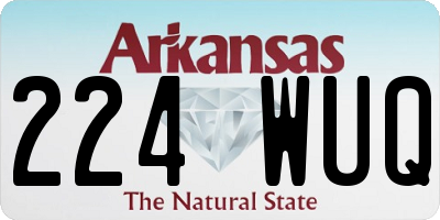 AR license plate 224WUQ