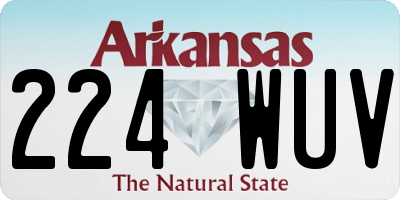 AR license plate 224WUV