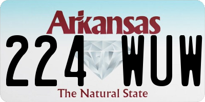 AR license plate 224WUW