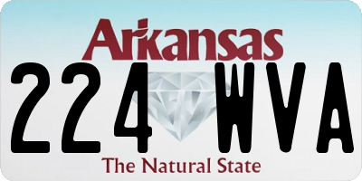 AR license plate 224WVA