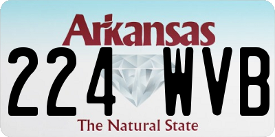 AR license plate 224WVB