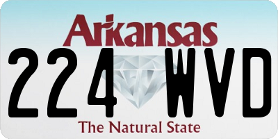 AR license plate 224WVD