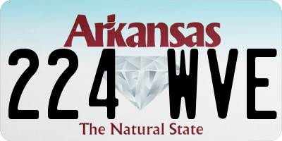 AR license plate 224WVE