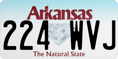 AR license plate 224WVJ