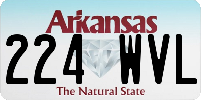 AR license plate 224WVL