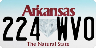 AR license plate 224WVO