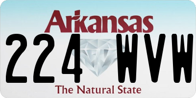 AR license plate 224WVW