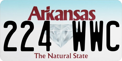 AR license plate 224WWC