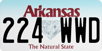 AR license plate 224WWD