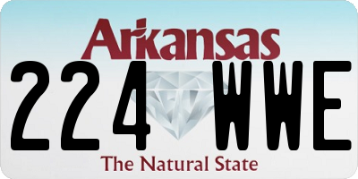 AR license plate 224WWE
