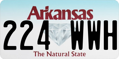 AR license plate 224WWH