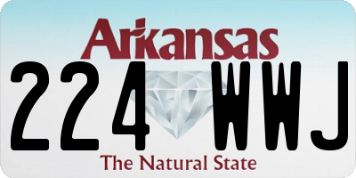 AR license plate 224WWJ