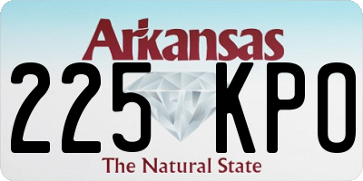 AR license plate 225KPO