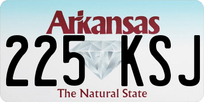 AR license plate 225KSJ