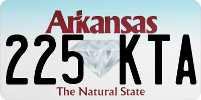 AR license plate 225KTA