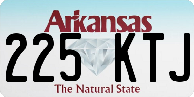 AR license plate 225KTJ