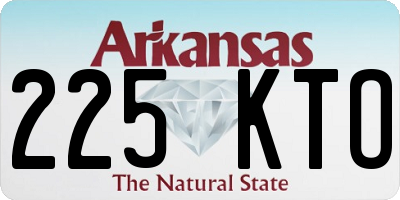 AR license plate 225KTO