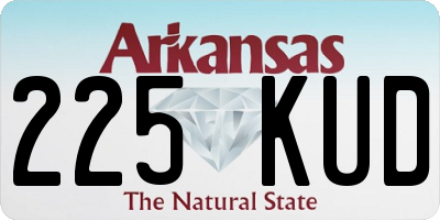 AR license plate 225KUD