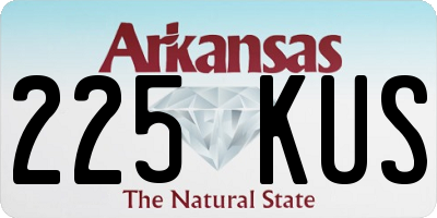 AR license plate 225KUS