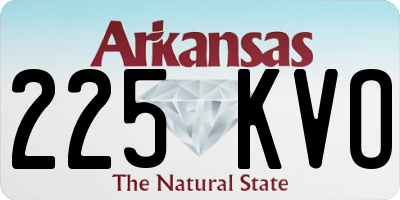 AR license plate 225KVO