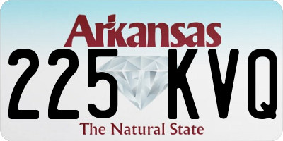 AR license plate 225KVQ