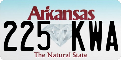 AR license plate 225KWA
