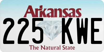 AR license plate 225KWE