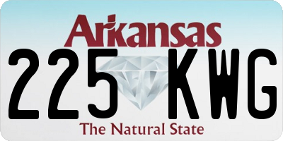 AR license plate 225KWG