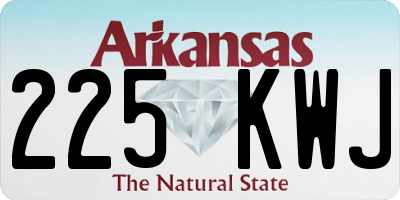 AR license plate 225KWJ