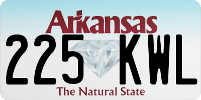 AR license plate 225KWL