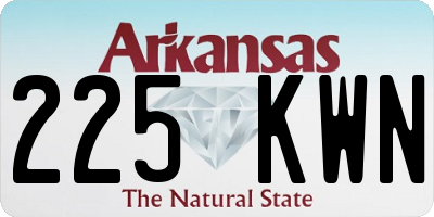 AR license plate 225KWN