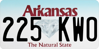 AR license plate 225KWO