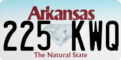 AR license plate 225KWQ