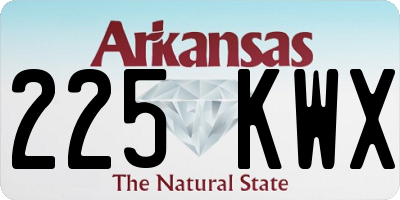 AR license plate 225KWX