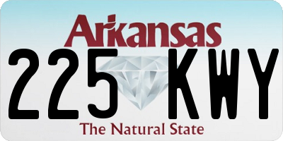 AR license plate 225KWY