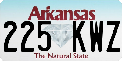 AR license plate 225KWZ