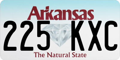 AR license plate 225KXC