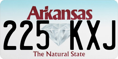 AR license plate 225KXJ