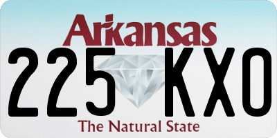 AR license plate 225KXO
