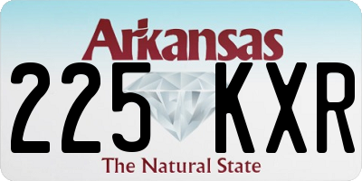 AR license plate 225KXR