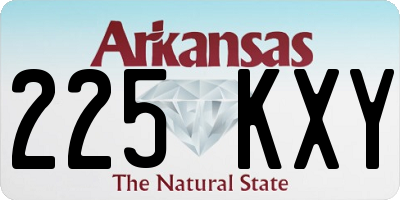 AR license plate 225KXY