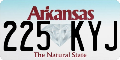 AR license plate 225KYJ