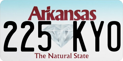 AR license plate 225KYO