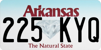 AR license plate 225KYQ