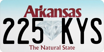 AR license plate 225KYS