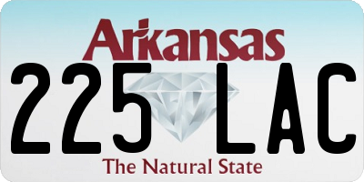 AR license plate 225LAC