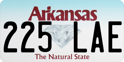 AR license plate 225LAE