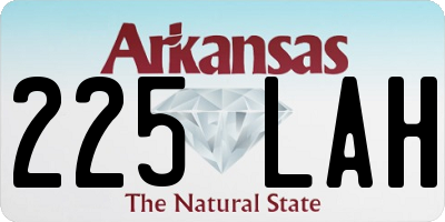 AR license plate 225LAH