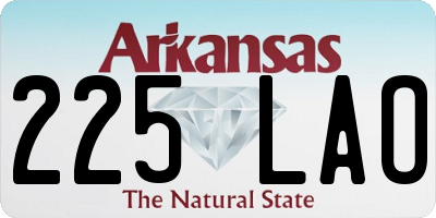 AR license plate 225LAO